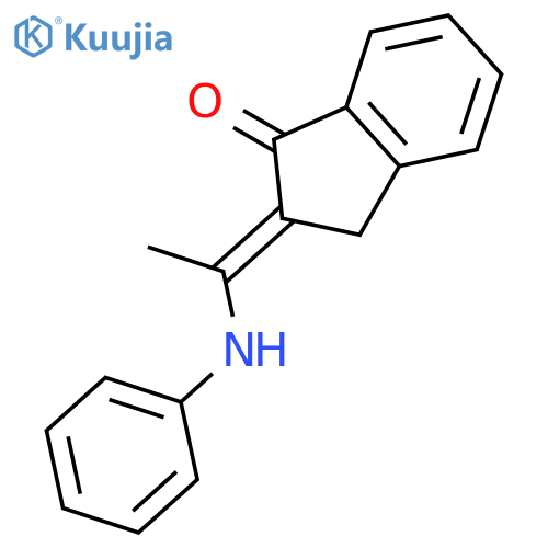 1H-Inden-1-one, 2,3-dihydro-2-[1-(phenylamino)ethylidene]- structure