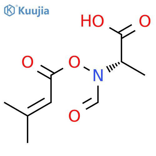 L-Alanine, N-formyl-N-[(3-methyl-1-oxo-2-butenyl)oxy]- structure
