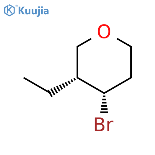 2H-Pyran, 4-bromo-3-ethyltetrahydro-, cis- structure