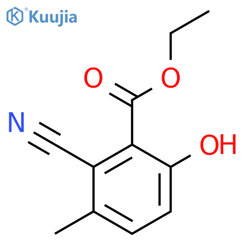 Ethyl 2-cyano-6-hydroxy-3-methylbenzoate structure