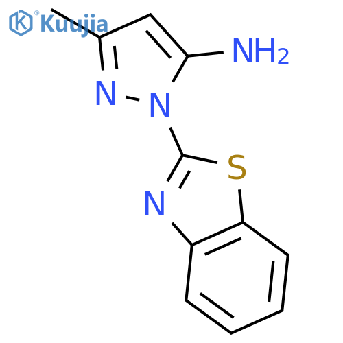 2-(1,3-benzothiazol-2-yl)-5-methylpyrazol-3-amine structure