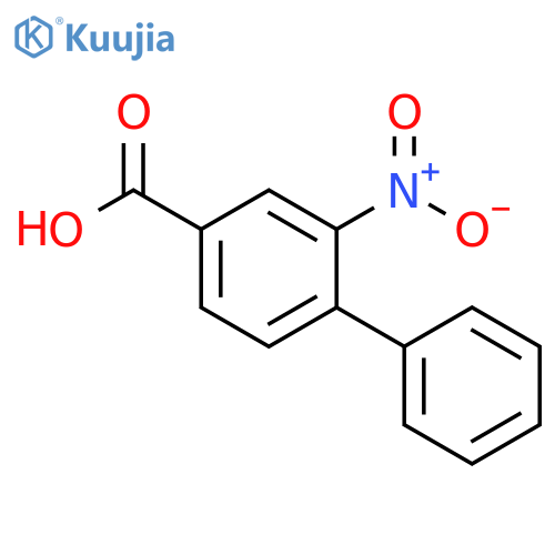 [1,1'-Biphenyl]-4-carboxylic acid, 2-nitro- structure