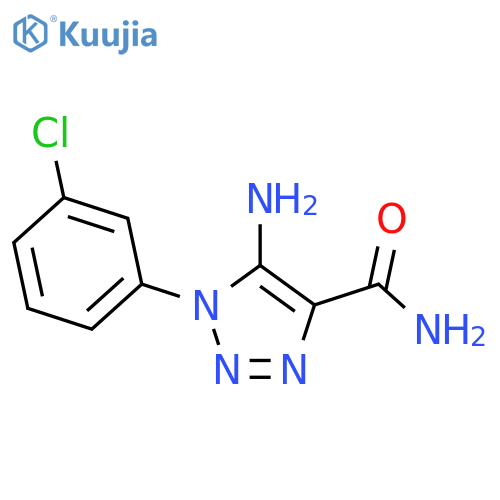 5-Amino-1-(3-chlorophenyl)-1H-1,2,3-triazole-4-carboxamide structure