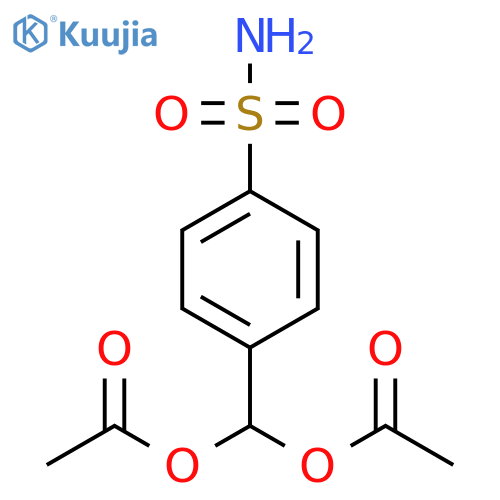(acetyloxy)(4-sulfamoylphenyl)methyl acetate structure