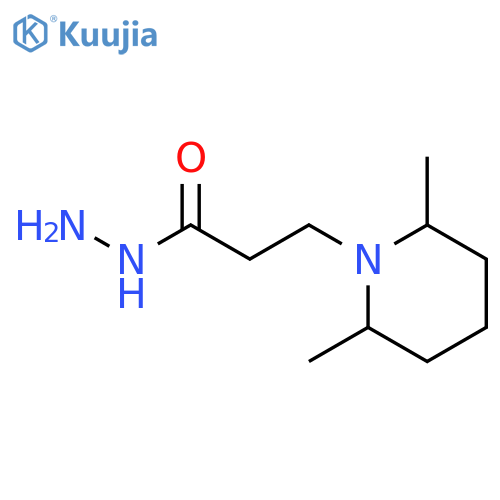 1-Piperidinepropanoicacid, 2,6-dimethyl-, hydrazide structure