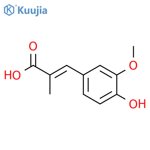 2-Propenoic acid,3-(4-hydroxy-3-methoxyphenyl)-2-methyl- structure