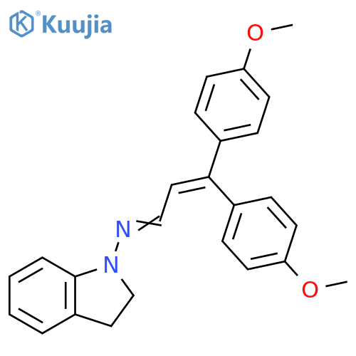 1H-Indol-1-amine,N-[3,3-bis(4-methoxyphenyl)-2-propenylidene]-2,3-dihydro- structure