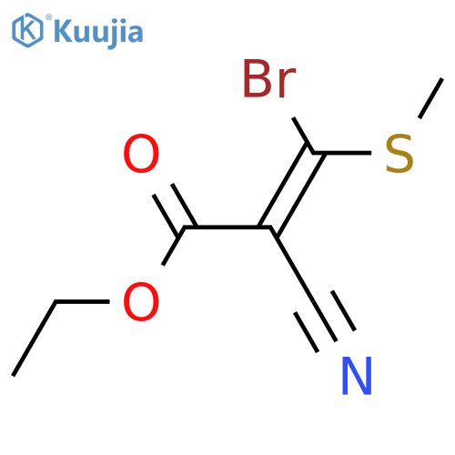 2-Propenoic acid, 3-bromo-2-cyano-3-(methylthio)-, ethyl ester structure