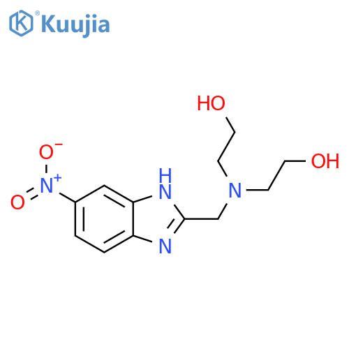 Ethanol, 2,2'-[[(5-nitro-1H-benzimidazol-2-yl)methyl]imino]bis- structure