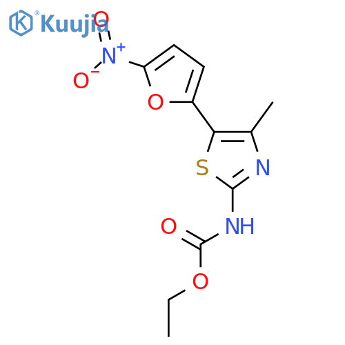 Carbamic acid, [4-methyl-5-(5-nitro-2-furanyl)-2-thiazolyl]-, ethyl ester structure