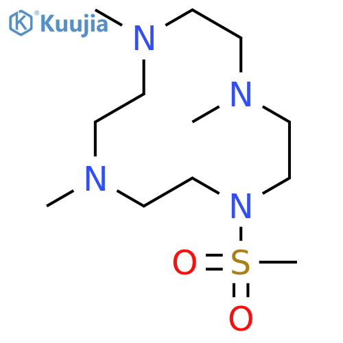 1,4,7,10-Tetraazacyclododecane, 1,4,7-trimethyl-10-(methylsulfonyl)- structure