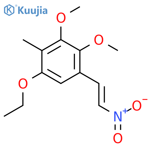 Benzene, 1-ethoxy-3,4-dimethoxy-2-methyl-5-(2-nitroethenyl)- structure