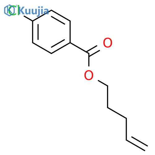 Benzoic acid, 4-chloro-, 4-pentenyl ester structure