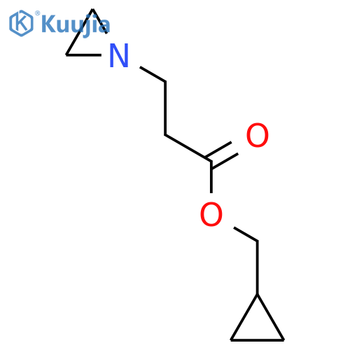 cyclopropylmethyl 3-(aziridin-1-yl)propanoate structure