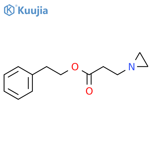 2-phenylethyl 3-(aziridin-1-yl)propanoate structure