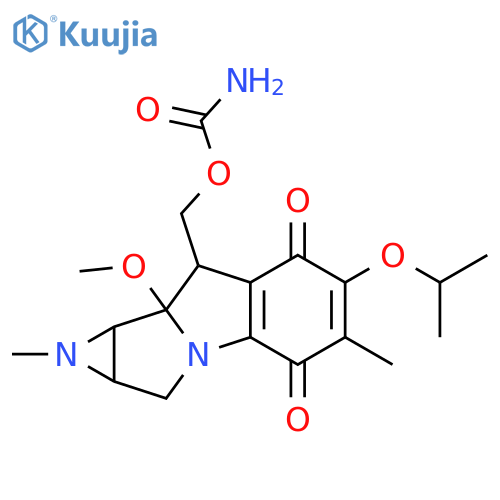 [(8S,8aR)-8a-methoxy-1,5-dimethyl-4,7-dioxo-6-(propan-2-yloxy)-1,1a,2,4,7,8,8a,8b-octahydroazireno[2',3':3,4]pyrrolo[1,2-a]indol-8-yl]methyl carbamate structure