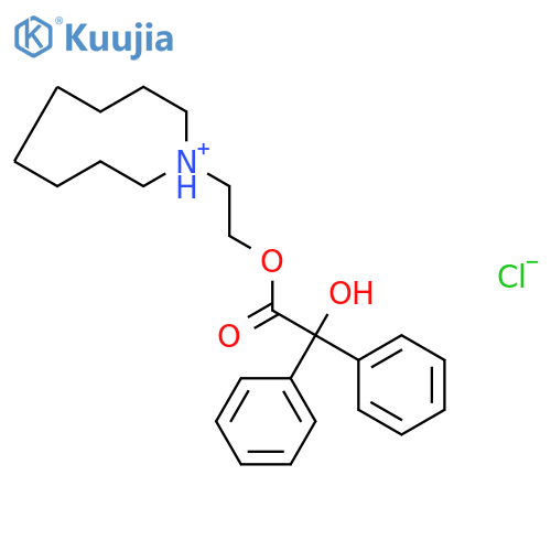 1-(2-{[hydroxy(diphenyl)acetyl]oxy}ethyl)azonanium chloride structure