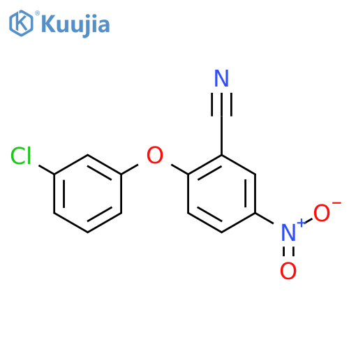 2-(3-chlorophenoxy)-5-nitrobenzonitrile structure
