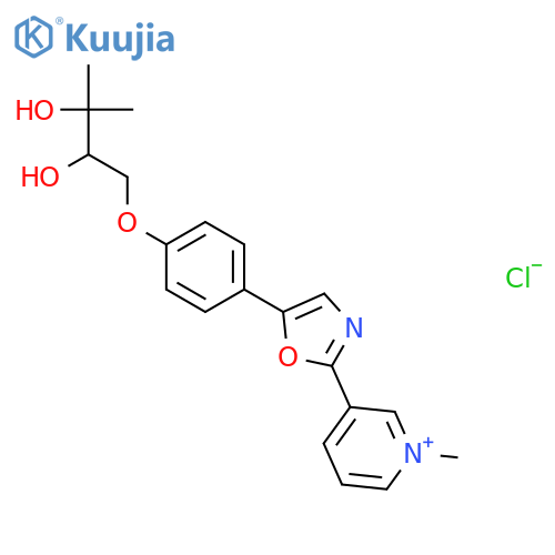 3-{5-[4-(2,3-dihydroxy-3-methyl-butoxy)-phenyl]-oxazol-2-yl}-1-methyl-pyridinium; chloride structure