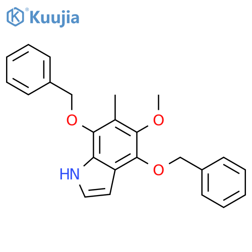 1H-Indole, 5-methoxy-6-methyl-4,7-bis(phenylmethoxy)- structure