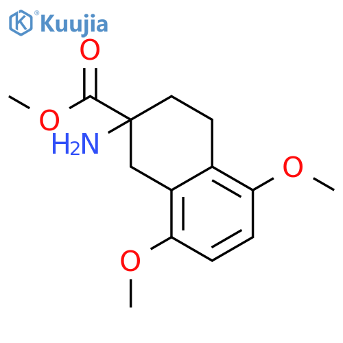 Methyl2-amino-5,8-dimethoxy-1,2,3,4-tetrahydronaphthalene-2-carboxylate structure