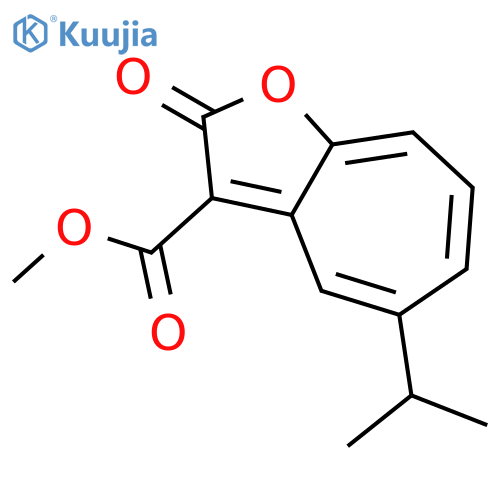 5-Isopropyl-3-(methoxycarbonyl)-2H-cycloheptabfuran-2-one structure