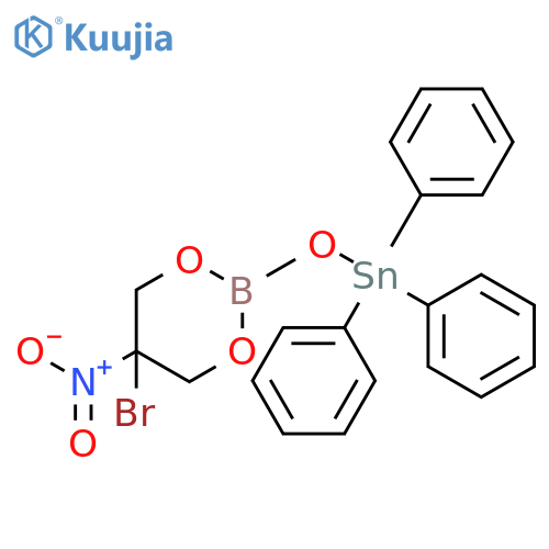 1,3,2-Dioxaborinane, 5-bromo-5-nitro-2-[(triphenylstannyl)oxy]- structure