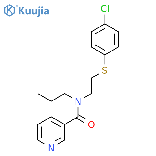 3-Pyridinecarboxamide, N-[2-[(4-chlorophenyl)thio]ethyl]-N-propyl- structure