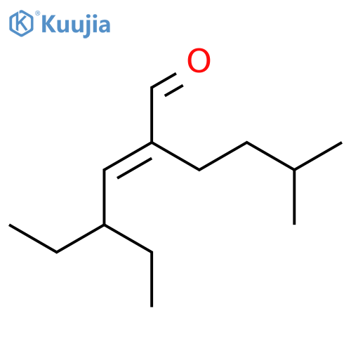 2-Hexenal, 4-ethyl-2-(3-methylbutyl)-, (E)- structure