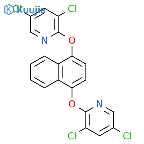 Pyridine, 2,2'-[1,4-naphthalenediylbis(oxy)]bis[3,5-dichloro- structure