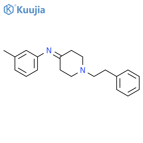 Benzenamine, 3-methyl-N-[1-(2-phenylethyl)-4-piperidinylidene]- structure