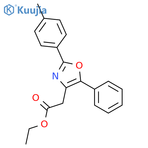 4-Oxazoleacetic acid, 2-(4-methylphenyl)-5-phenyl-, ethyl ester structure
