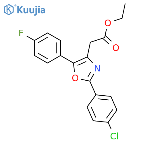 4-Oxazoleacetic acid, 2-(4-chlorophenyl)-5-(4-fluorophenyl)-, ethyl ester structure