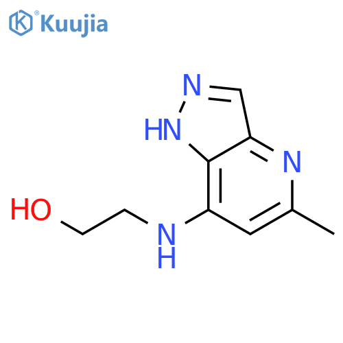 Ethanol, 2-[(5-methyl-1H-pyrazolo[4,3-b]pyridin-7-yl)amino]- structure