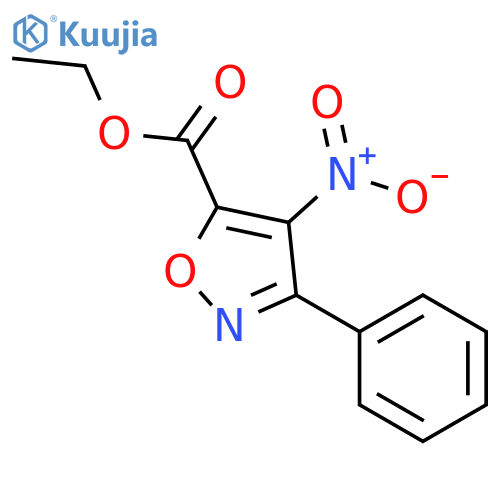 5-Isoxazolecarboxylic acid, 4-nitro-3-phenyl-, ethyl ester structure