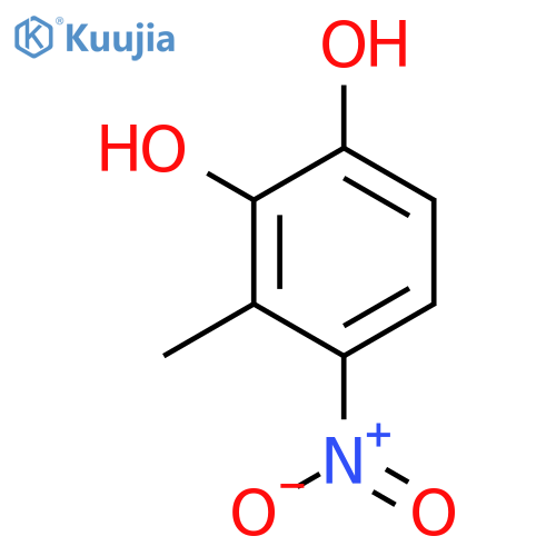 3-methyl-4-nitrobenzene-1,2-diol structure