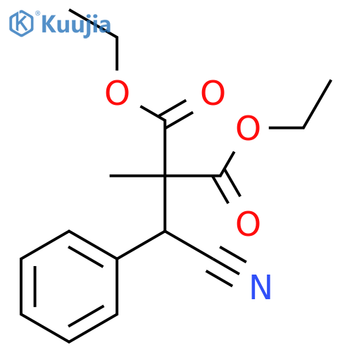 Propanedioic acid, (cyanophenylmethyl)methyl-, diethyl ester structure