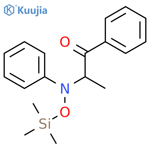 1-Propanone, 1-phenyl-2-[phenyl[(trimethylsilyl)oxy]amino]- structure