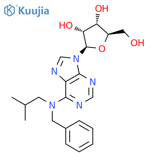 Adenosine, N-(2-methylpropyl)-N-(phenylmethyl)- structure