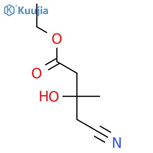 Butanoic acid, 4-cyano-3-hydroxy-3-methyl-, ethyl ester structure