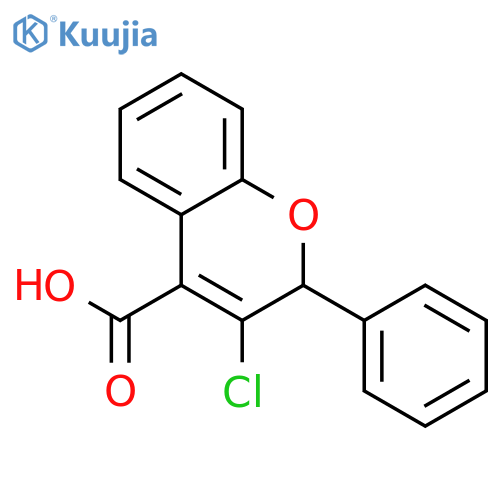 2H-1-Benzopyran-4-carboxylic acid, 3-chloro-2-phenyl- structure
