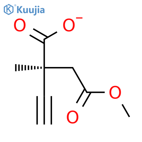 Butanedioic acid, 2-ethynyl-2-methyl-, 4-methyl ester, (S)- structure
