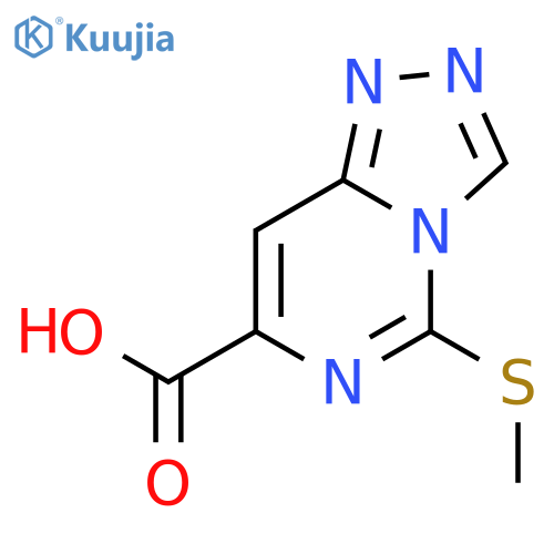 1,2,4-Triazolo[4,3-c]pyrimidine-7-carboxylic acid, 5-(methylthio)- structure