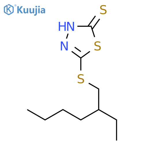 1,3,4-Thiadiazole-2(3H)-thione, 5-[(2-ethylhexyl)thio]- structure
