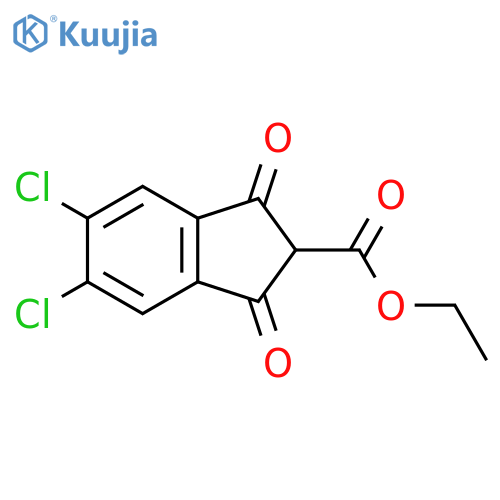 Ethyl 5,6-dichloro-2,3-dihydro-1,3-dioxo-1H-indene-2-carboxylate structure