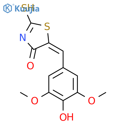 (5E)-5-(4-Hydroxy-3,5-dimethoxybenzylidene)-2-mercapto-1,3-thiazol-4(5H)-one structure