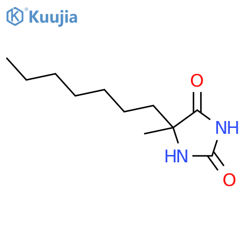 5-heptyl-5-methylimidazolidine-2,4-dione structure