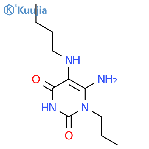 6-amino-5-(butylamino)-1-propyl-1,2,3,4-tetrahydropyrimidine-2,4-dione structure